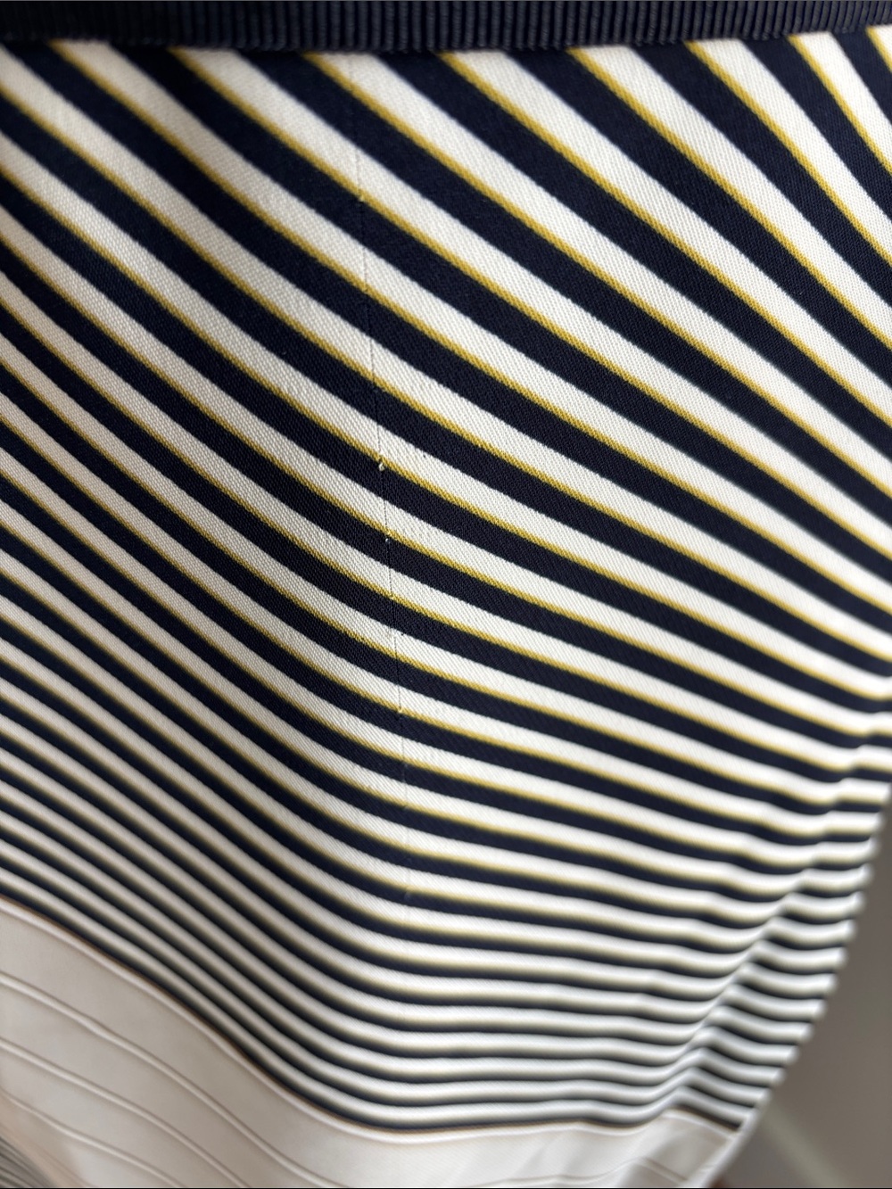 Ann Taylor Navy & Cream Diagonal Stripe Midi Dress - Picture 4 of 4